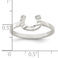 Sterling Silver Horseshoe Ring view 3
