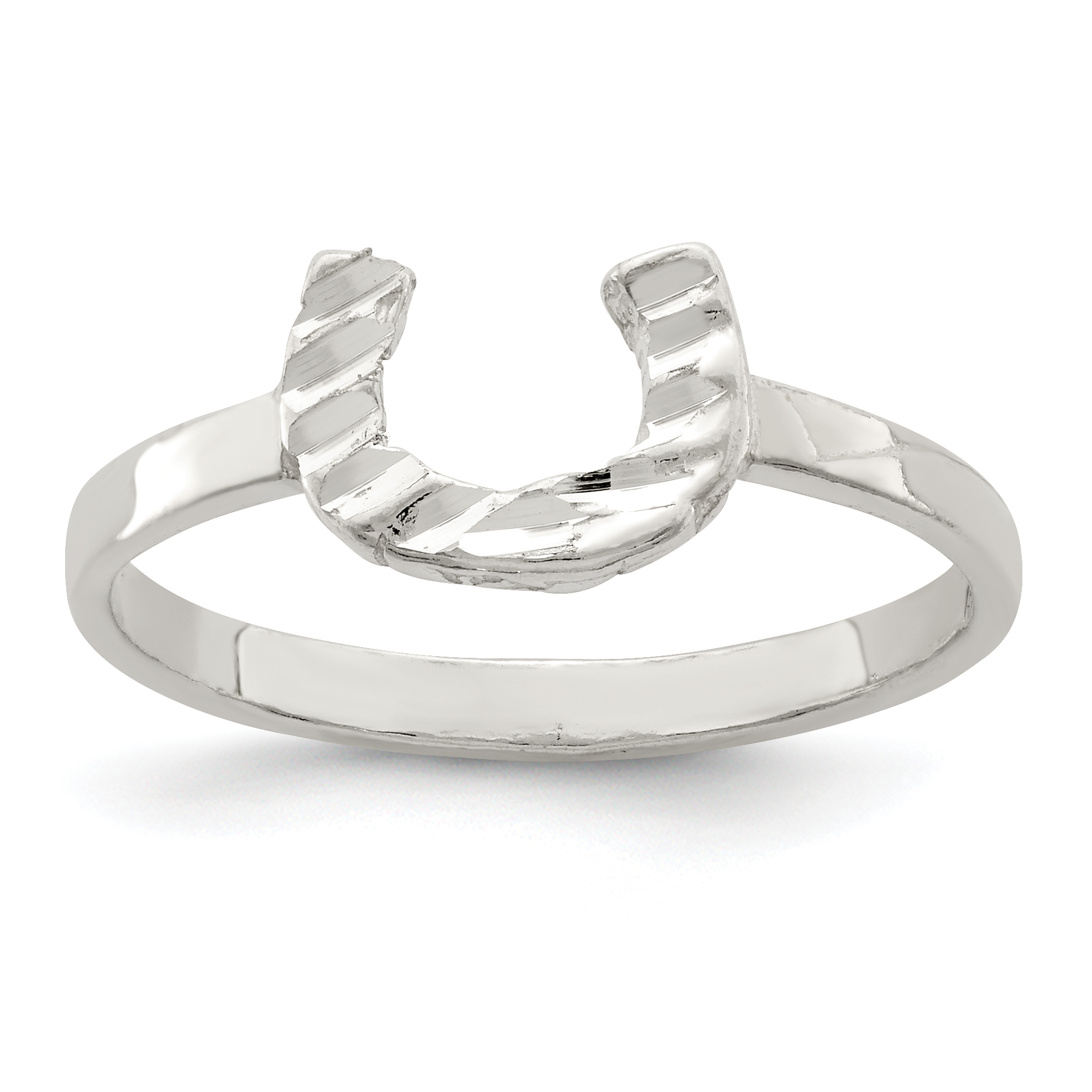 Sterling Silver Horseshoe Ring (QR153-6)