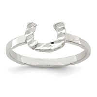 Sterling Silver Horseshoe Ring view 1