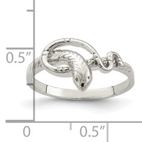 Sterling Silver Snake Ring view 3