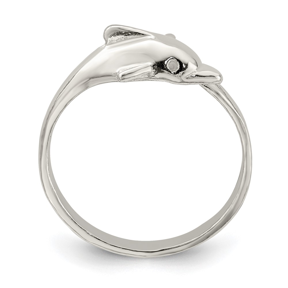 Sterling Silver Dolphin Ring (QR162-8)