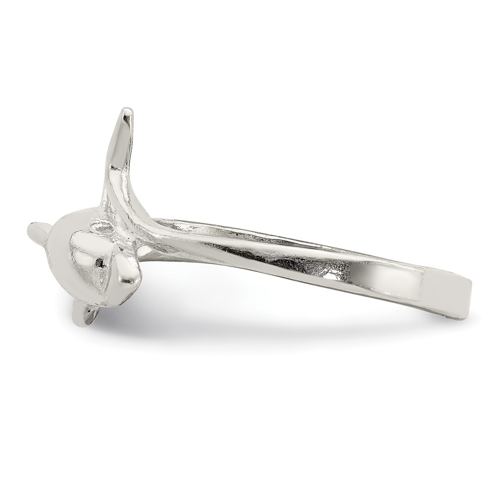 Sterling Silver Dolphin Ring (QR162-8)