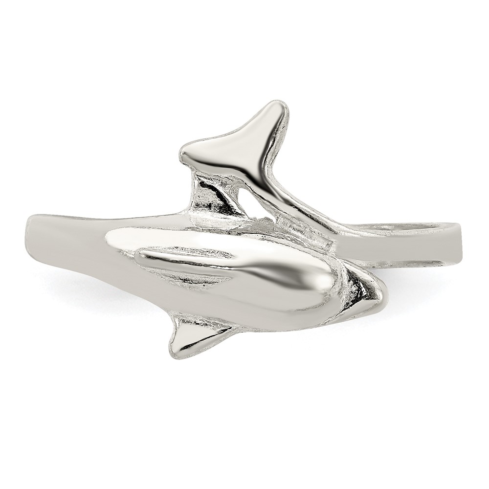 Sterling Silver Dolphin Ring (QR162-8)