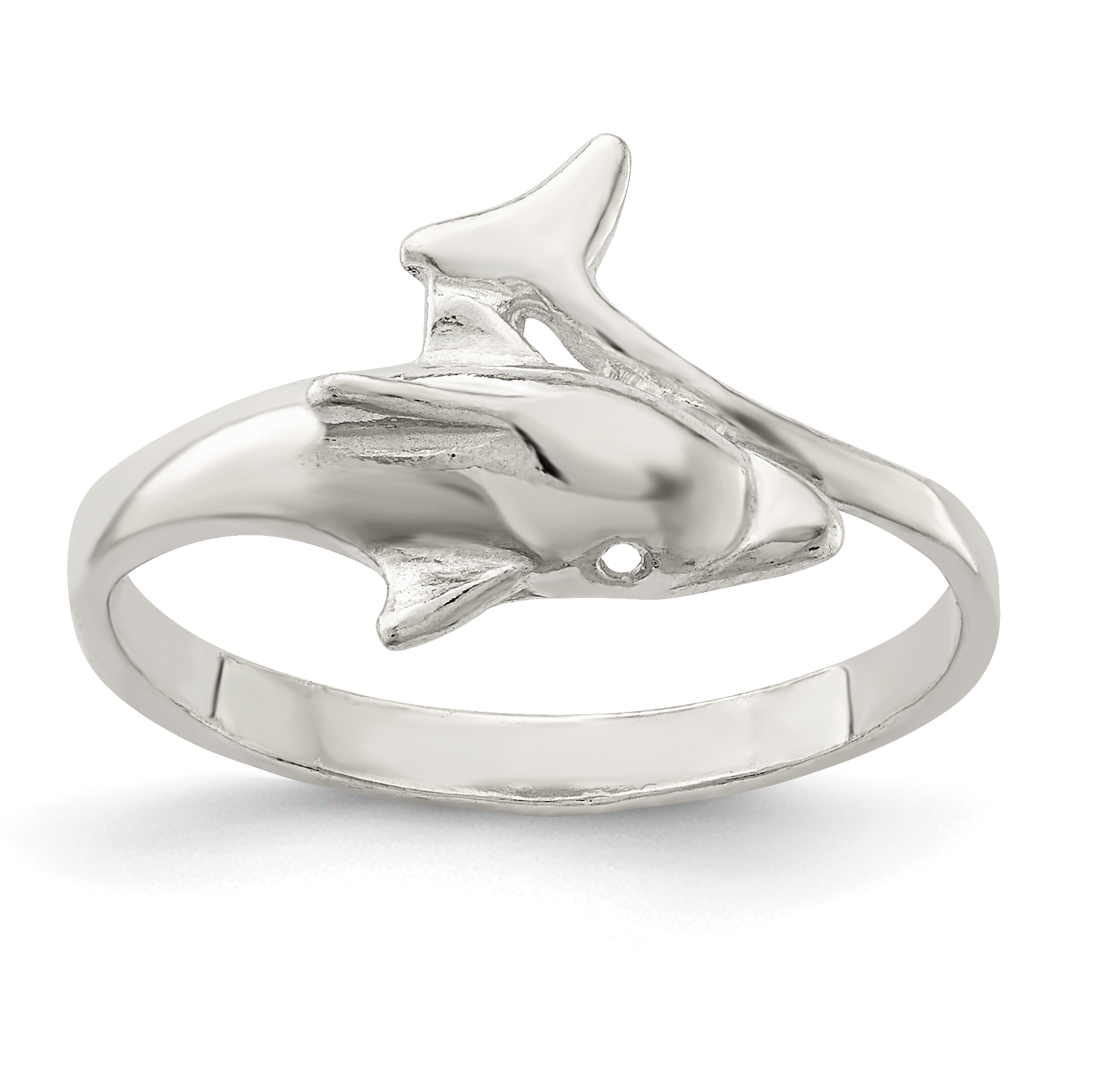 Sterling Silver Dolphin Ring (QR162-8)