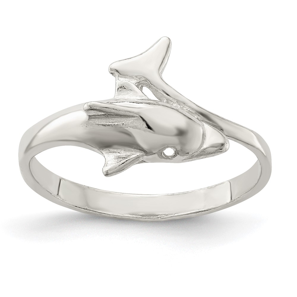 Sterling Silver Dolphin Ring (QR162-8)