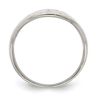 Sterling Silver Flower Cut Out Full Finger Ring view 2