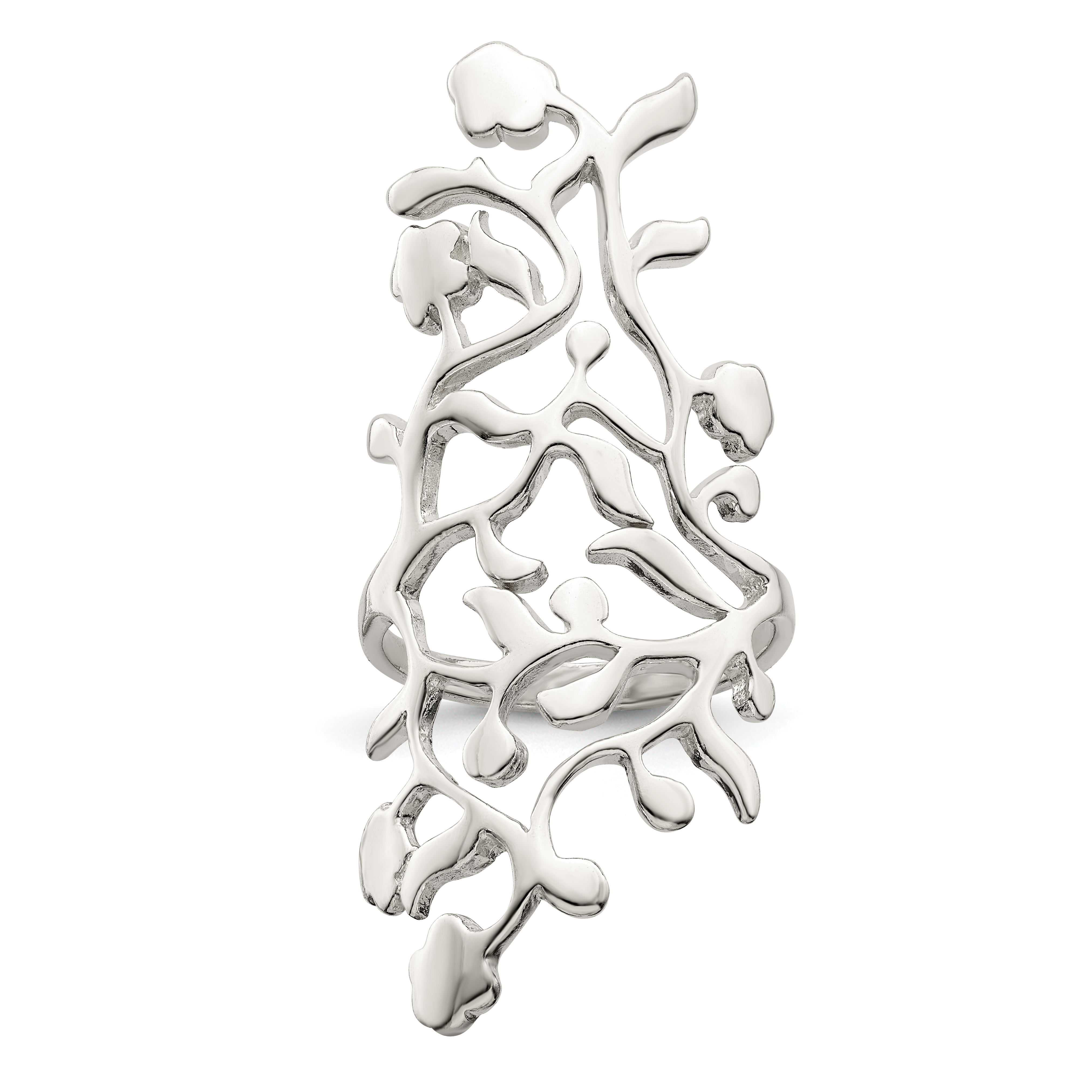 Sterling Silver Vines Full Finger Ring (QR1771-6)