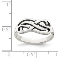 Sterling Silver Antiqued Knot Ring view 3