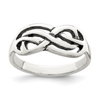 Sterling Silver Antiqued Knot Ring view 1