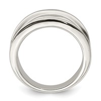 Sterling Silver 15mm Tapered Ring view 2