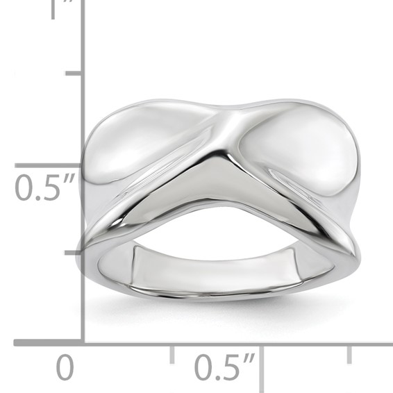 Sterling Silver Fancy X Ring