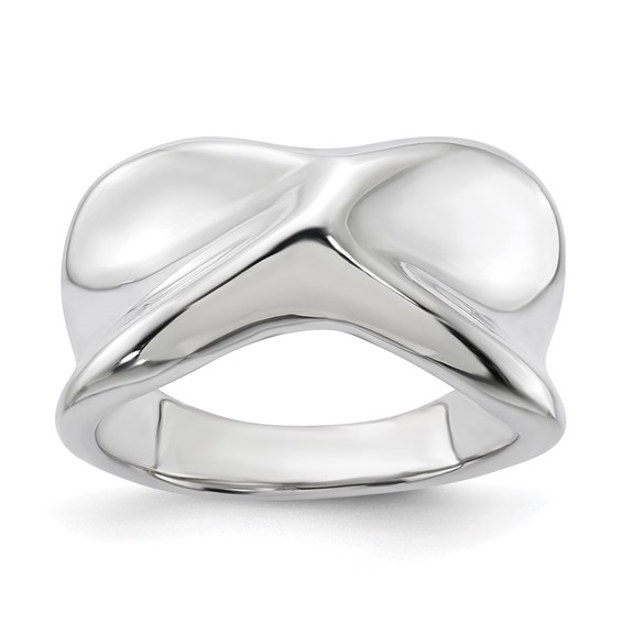 Sterling Silver Fancy X Ring