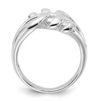 Sterling Silver Polished Fancy Twist Ring view 2