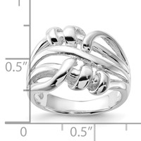 Sterling Silver Polished Fancy Twist Ring view 3