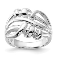 Sterling Silver Polished Fancy Twist Ring view 1