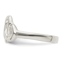 Sterling Silver Fancy Celtic Heart Pattern Woven Ring view 4
