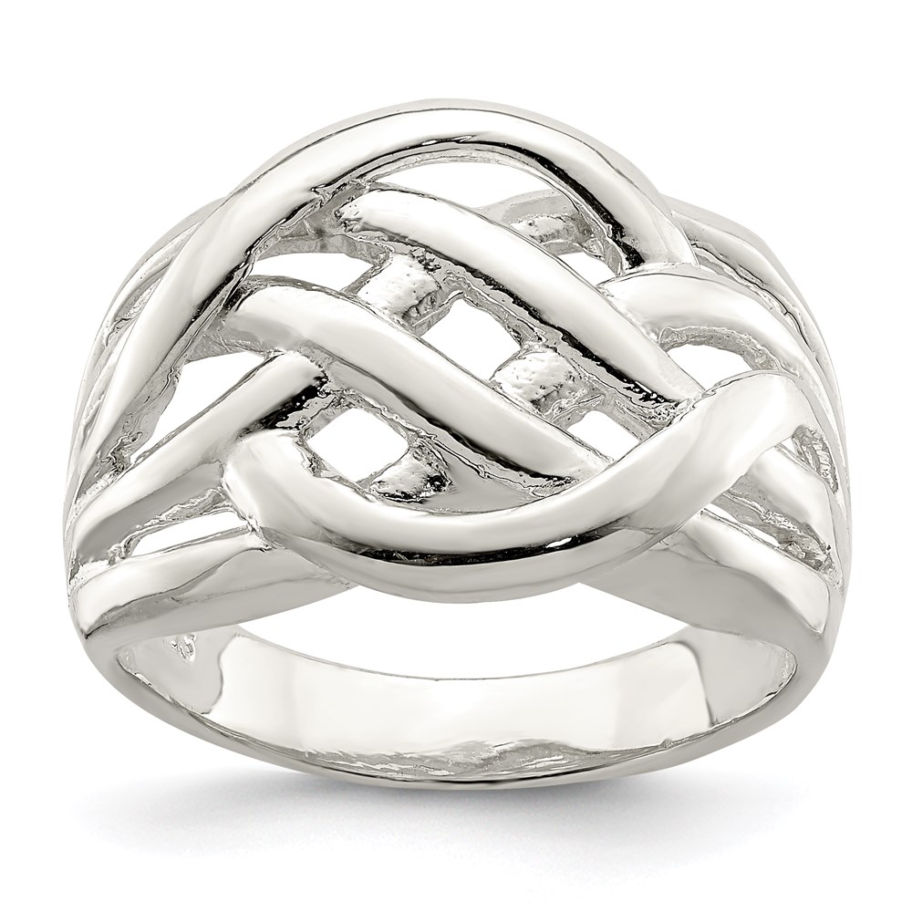 Sterling Silver FancyCeltic Pattern Woven Ring