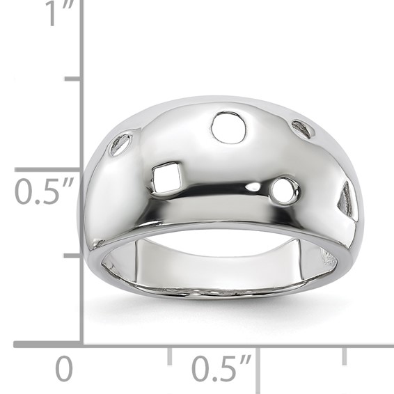 Sterling Silver Fancy Cut Out Shapes Ring