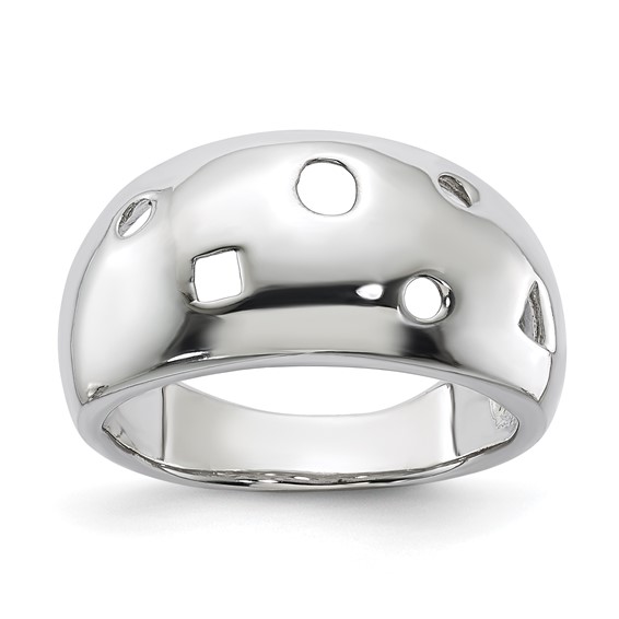 Sterling Silver Fancy Cut Out Shapes Ring