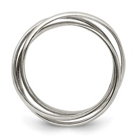 Sterling Silver Triple Intertwining Ring view 2