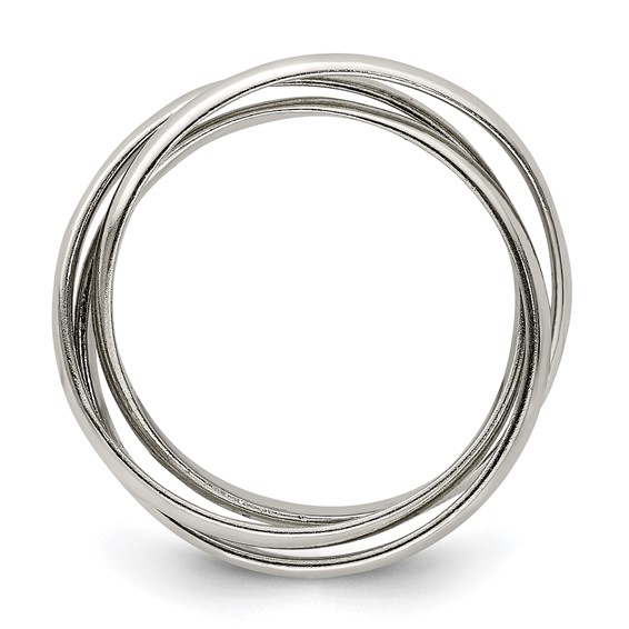 Sterling Silver Triple Intertwining Ring