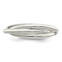 Sterling Silver Triple Intertwining Ring view 4