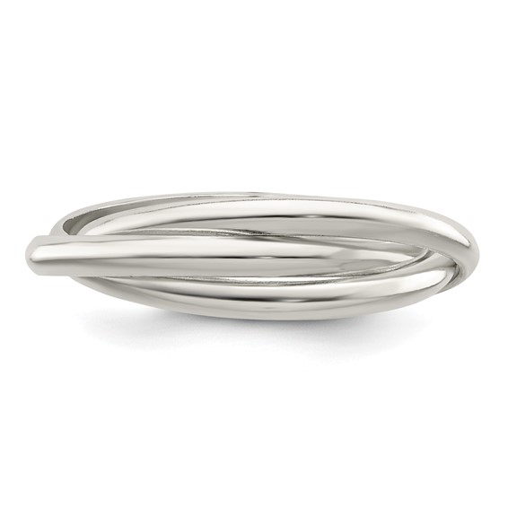 Sterling Silver Triple Intertwining Ring