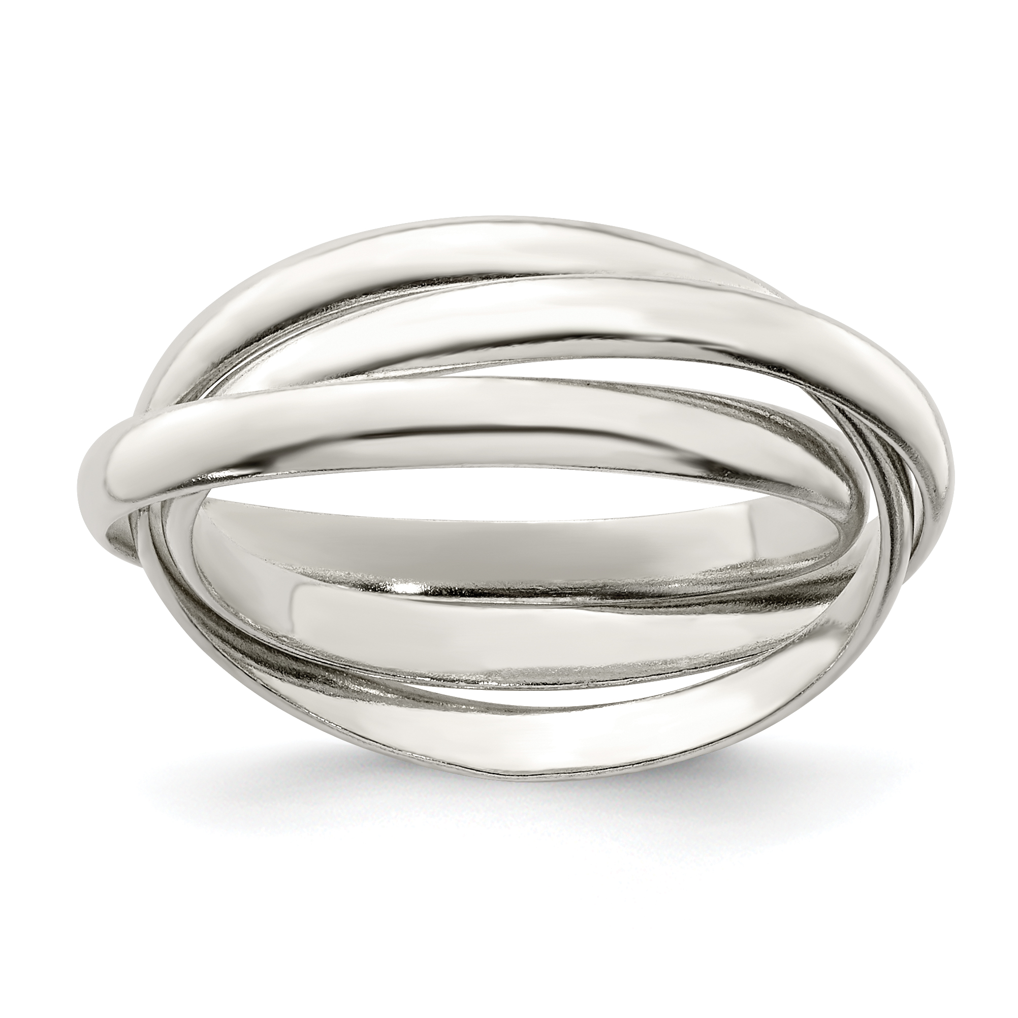 Sterling Silver Triple Intertwining Ring (QR1812-6)