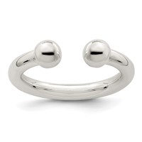 Sterling Silver Tube Ring view 1