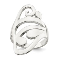 Sterling Silver Scroll Ring view 1