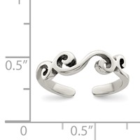 Sterling Silver Antiqued Toe Ring view 3