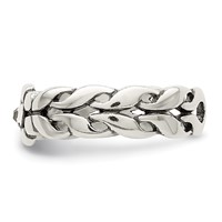 Sterling Silver Antiqued Stellux Crystal Toe Ring view 4