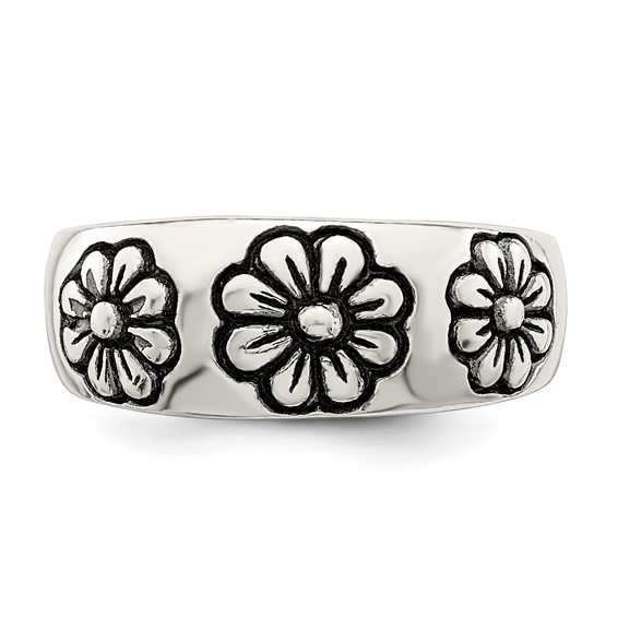 Sterling Silver Antiqued Toe Ring