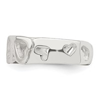 Sterling Silver Heart Toe Ring view 4