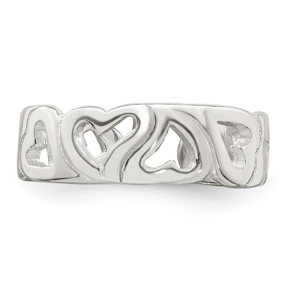 Sterling Silver Heart Toe Ring