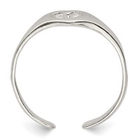 Sterling Silver Heart Toe Ring view 2