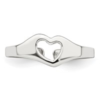 Sterling Silver Heart Toe Ring view 5