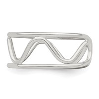 Sterling Silver Wave Toe Ring view 4