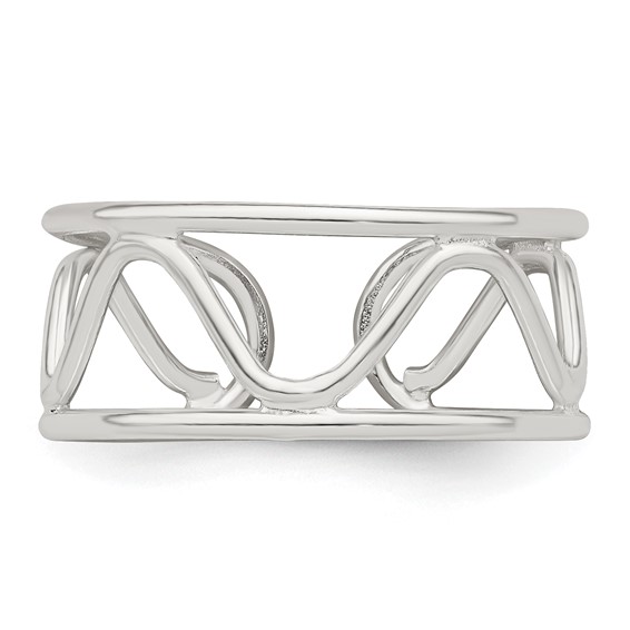 Sterling Silver Wave Toe Ring