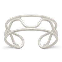 Sterling Silver Wave Toe Ring view 1