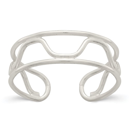Sterling Silver Wave Toe Ring