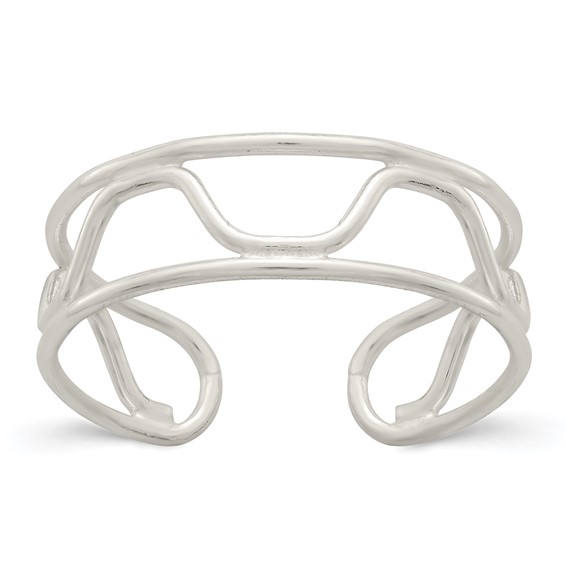 Sterling Silver Wave Toe Ring