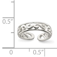 Sterling Silver Toe Ring view 3