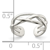 Sterling Silver Woven Toe Ring view 3