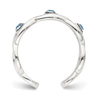 Sterling Silver Stellux Crystal Toe Ring view 2