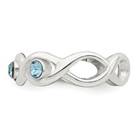 Sterling Silver Stellux Crystal Toe Ring view 3