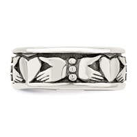 Sterling Silver Claddagh Design Ring view 4