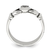 Sterling Silver Claddagh Design Ring view 2