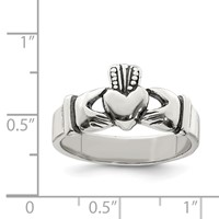 Sterling Silver Claddagh Design Ring view 3