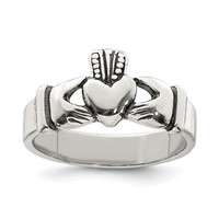 Sterling Silver Claddagh Design Ring view 1